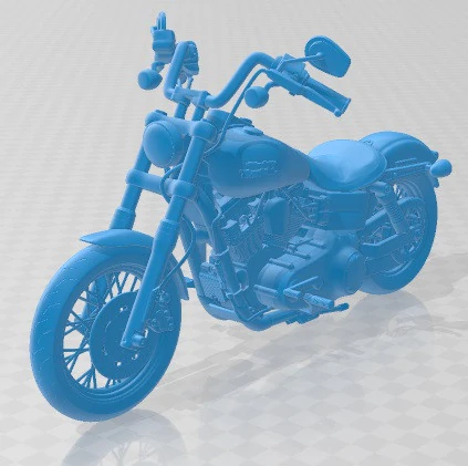 Harley Davidson Sportster Dyna Street Bob 2015 Printable Motorbike 3D Print Model .c4d .max .obj .3ds .fbx .stl .blend 