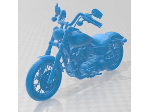 Harley Davidson Sportster Dyna Street Bob 2015 Printable Motorbike 3D Print Model
