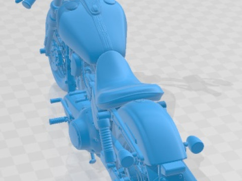 Harley Davidson Sportster Dyna Street Bob 2015 Printable Motorbike 3D Print Model
