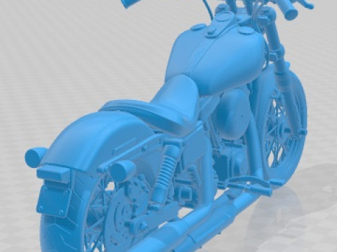 Harley Davidson Sportster Dyna Street Bob 2015 Printable Motorbike 3D Print Model