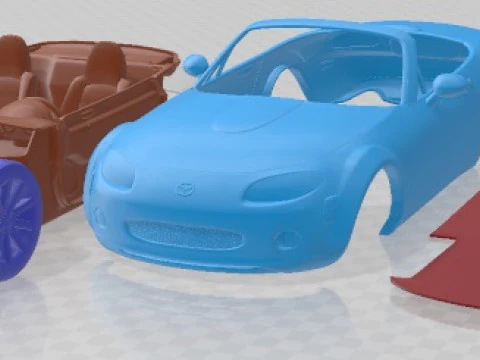 Carro imprim&iacute;vel Mazda MX 5 2009 Modelo de Impressão 3D
