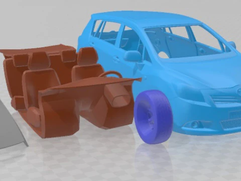 Toyota Verso 2012 Printable Car 3D Print Model