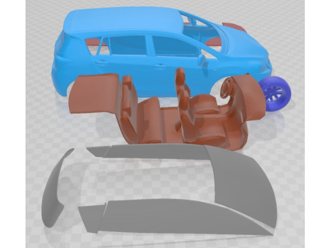Toyota Verso 2012 Printable Car 3D 프린트 모델