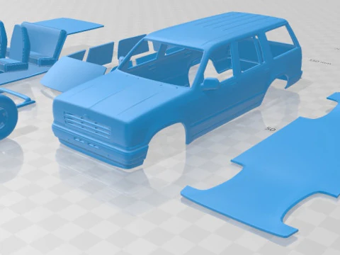 エクスプローラー 1990 印刷可能なカー 3Dプリントモデル