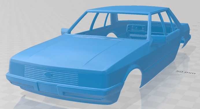 Falcon 1979 Printable Body Car Modello di stampa 3D .c4d .max .obj .3ds .fbx .stl .blend