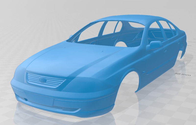 Falcon Forte Sedan 2000 Printable Body Car 3D 프린트 모델 .c4d .max .obj .3ds .fbx .stl .blend