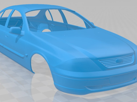 Falcon Forte Sedan 2000 Printable Body Car 3D 프린트 모델