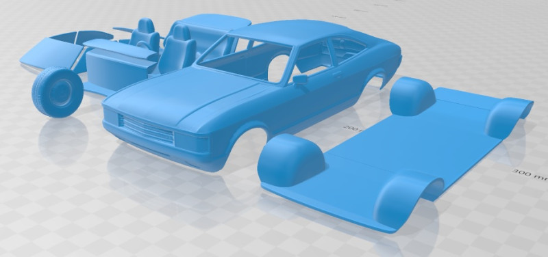 Granada 3 Door EU 1972 Printable Car Modelo de Impressão 3D .c4d .max .obj .3ds .fbx .stl .blend 