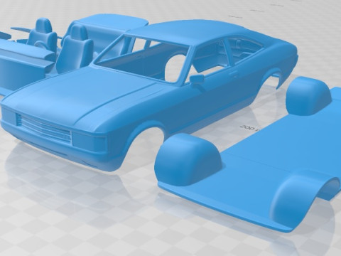 Granada 3 Door EU 1972 Printable Car 3D Baskı Modeli