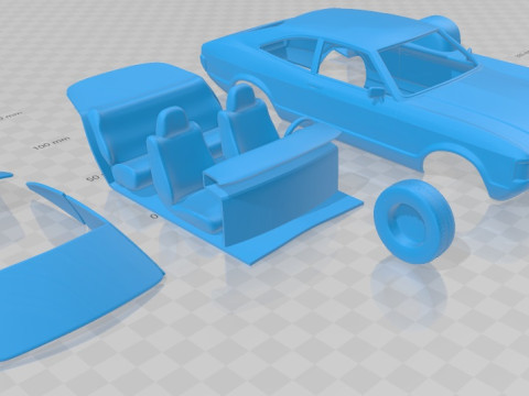 Granada 3 Door EU 1972 Printable Car Modelo de Impressão 3D