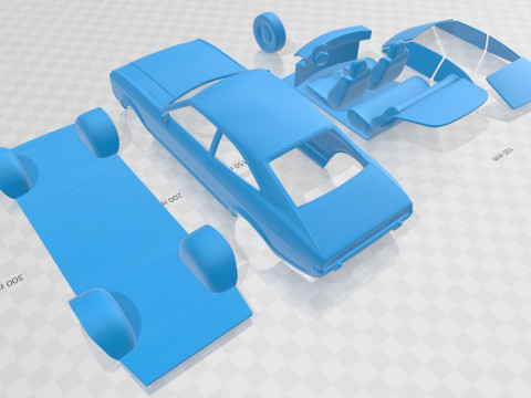 Granada 3 Door EU 1972 Printable Car Modelo de Impressão 3D