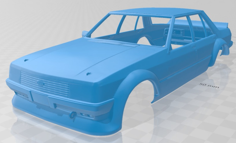 Falcon Tru Blu 1981 Printable Body Car Modèles 3D en vedette .c4d .max .obj .3ds .fbx .stl .blend