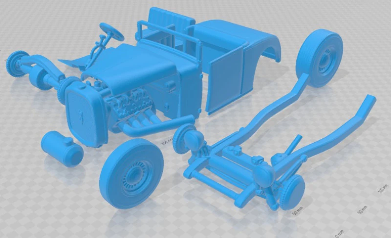 Hot Rod 32 Printable Car 3D Print Model .c4d .max .obj .3ds .fbx .stl .blend