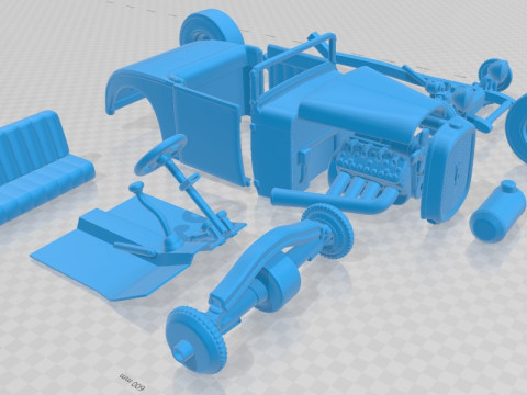 Hot Rod 32 Printable Car 3D Print Model