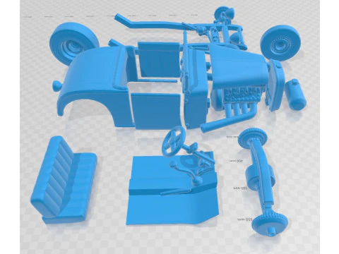 Hot Rod 32 Printable Car 3D Print Model