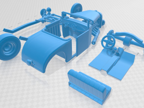 Hot Rod 32 Printable Car 3D Print Model