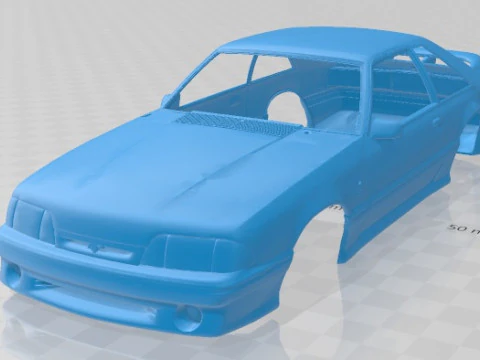 SVT Mustang Cobra R 1993 Printable Body Car 3D Print Model