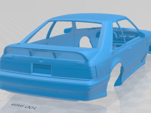 SVT Mustang Cobra R 1993 Printable Body Car 3D प्रिंट मॉडल