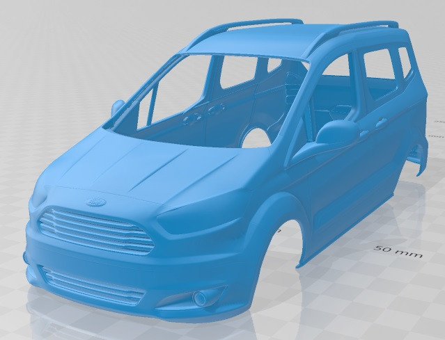 Tourneo Courier 2013 Printable Body Van Modelo de Impressão 3D .c4d .max .obj .3ds .fbx .stl .blend