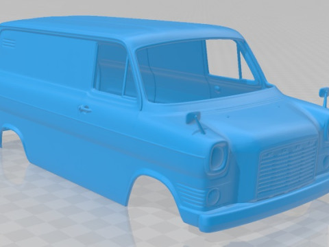 Transit 1965 Printable Body Van 3Dプリントモデル