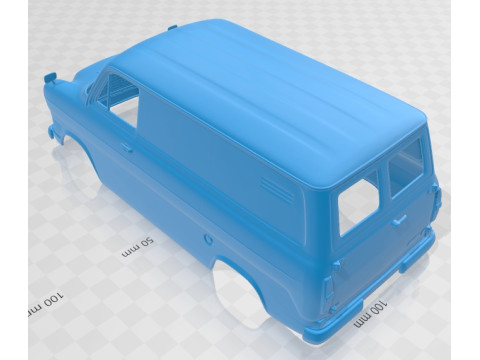 Transit 1965 Printable Body Van 3Dプリントモデル