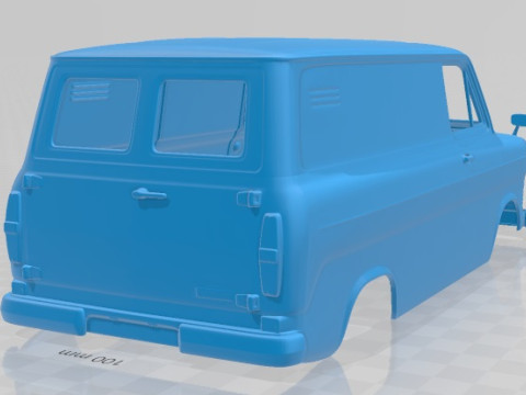 Transit 1965 Printable Body Van 3Dプリントモデル