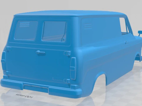 Transit 1965 Printable Body Van 3D Print Model