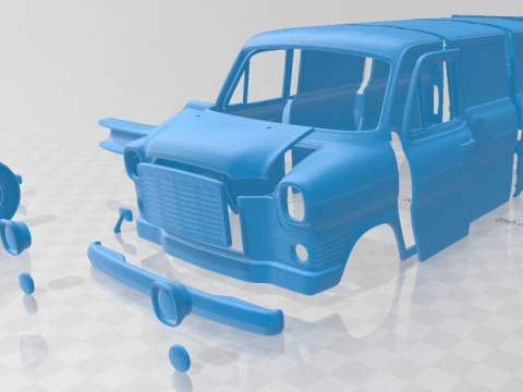 Transit 1965 Printable Van 3D Print Model