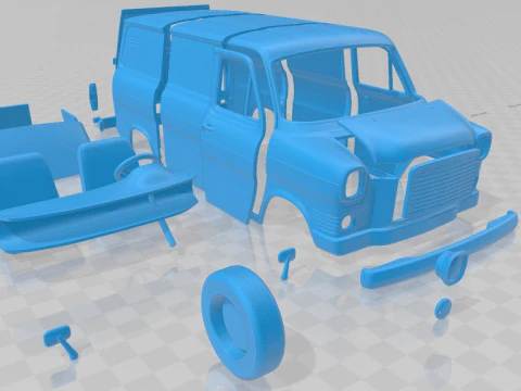 Transit 1965 Printable Van 3D Print Model