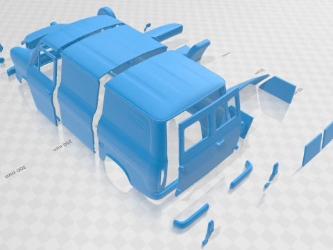 Transit 1965 Printable Van 3D Print Model