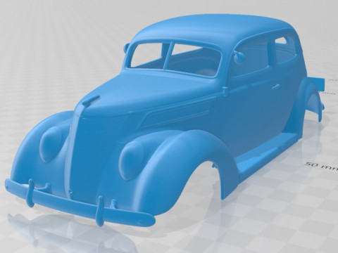 V8 78-700A Standard Tudor 1937 Printable Body Car Modèles 3D en vedette