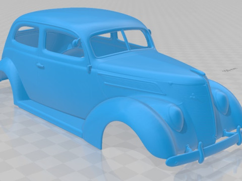 V8 78-700A Standard Tudor 1937 Printable Body Car 3Dプリントモデル