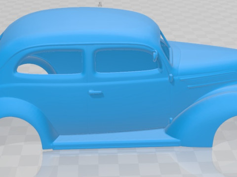 V8 78-700A Standard Tudor 1937 Printable Body Car 3Dプリントモデル