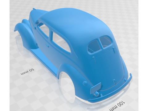 V8 78-700A Standard Tudor 1937 Printable Body Car 3Dプリントモデル