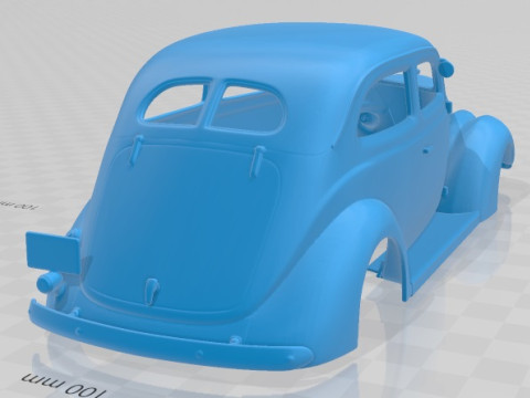 V8 78-700A Standard Tudor 1937 Printable Body Car 3Dプリントモデル