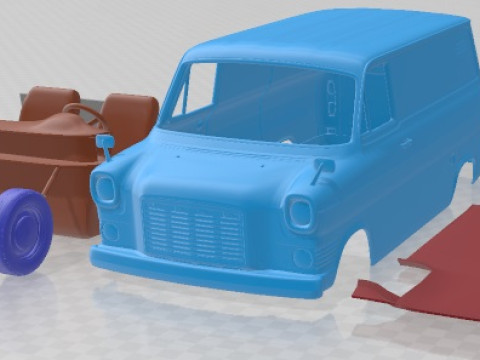 Transit 1965 Printable Van in separate parts Modèles 3D en vedette