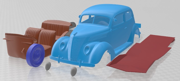 V8 78-700A Standard Tudor 1937 Printable Car Modelo de impresión 3D .c4d .max .obj .3ds .fbx .stl .blend 