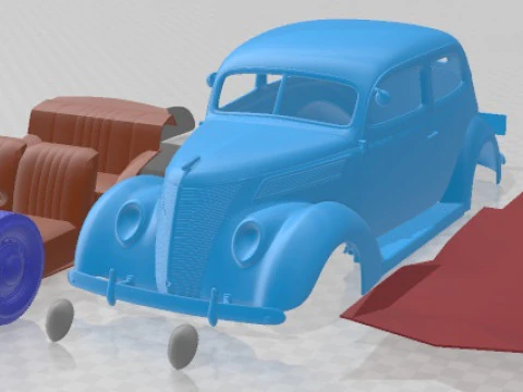 Auto stampabile V8 78-700A Tudor standard del 1937 Modello di stampa 3D