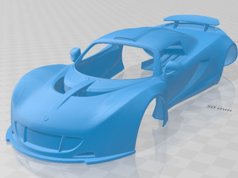 Hennessey Venom GT 2012 Printable Body Car 3D Baskı Modeli