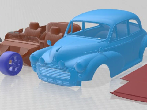 मॉरिस माइनर स्पोर्ट 1953 प्रिंट करने योग्य कार 3D प्रिंट मॉडल