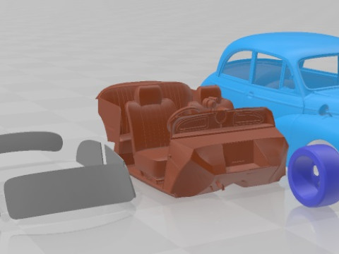 Morris Minor Sport 1953 Printable Car 3D Принт Модель