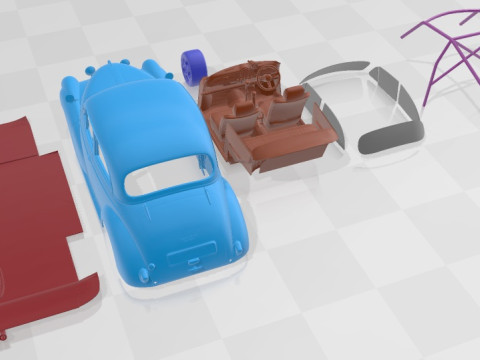 Morris Minor Sport 1953 Printable Car 3D Принт Модель