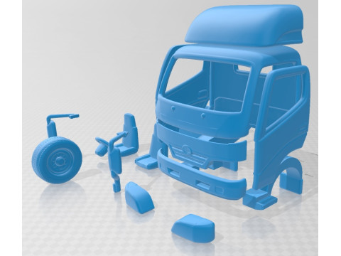 Hino 300 2010 Printable Cabin Truck 3D Print Model