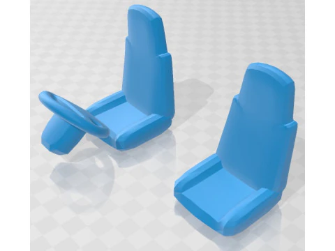 Caminh&atilde;o com cabine para impress&atilde;o Hino 300 2010 Modelo de Impressão 3D