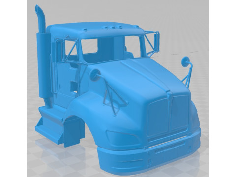 Kenworth T370 2009 Printable Body Cabin Truck 3D 프린트 모델