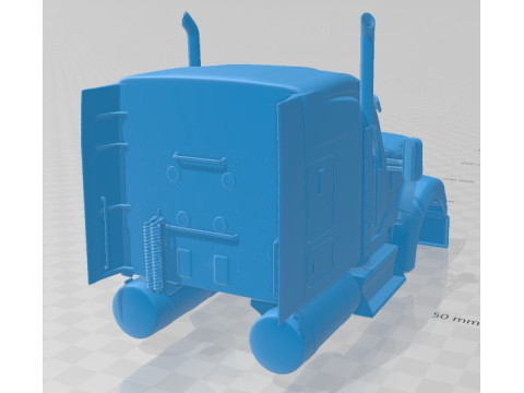 Kenworth W990 2019 Printable Body Cabin Truck 3D प्रिंट मॉडल
