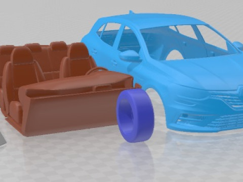 Renault Megane 2020 Printable Car Modelo de Impressão 3D