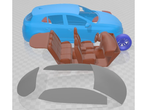 Renault Megane 2020 Printable Car Modelo de Impressão 3D