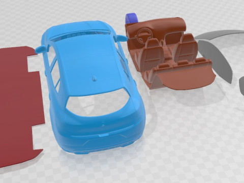 Renault Megane 2020 Printable Car Modelo de Impressão 3D