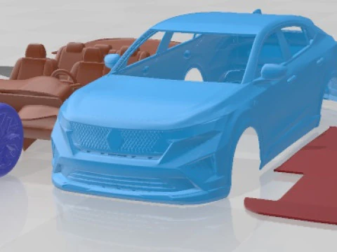 Renault Rafale Printable Car 3D Print Model
